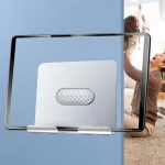B87 Punch-free Tablet PC Aluminum Alloy Bracket Bathroom Kitchen Adhesive Wall Phone Holder, B87 (Silver Gray) - Image 2