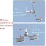 B87 Punch-free Tablet PC Aluminum Alloy Bracket Bathroom Kitchen Adhesive Wall Phone Holder, B87 (Silver Gray) - Image 4