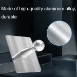 B87 Punch-free Tablet PC Aluminum Alloy Bracket Bathroom Kitchen Adhesive Wall Phone Holder, B87 (Silver Gray) - Image 6