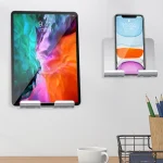B87 Punch-free Tablet PC Aluminum Alloy Bracket Bathroom Kitchen Adhesive Wall Phone Holder, B87 (Silver Gray) - Image 7