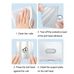 B87 Punch-free Tablet PC Aluminum Alloy Bracket Bathroom Kitchen Adhesive Wall Phone Holder, B87 (Silver Gray) - Image 10