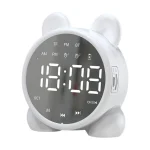 P1 Mini Card Mirror Clock Wireless Bluetooth Speaker with FM Radio