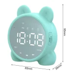 P1 Mini Card Mirror Clock Wireless Bluetooth Speaker with FM Radio - Image 3