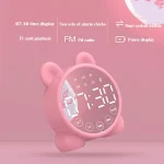P1 Mini Card Mirror Clock Wireless Bluetooth Speaker with FM Radio - Image 4