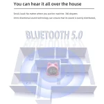 P1 Mini Card Mirror Clock Wireless Bluetooth Speaker with FM Radio - Image 8