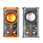 K07 Transparent Mecha Small Steel Cannon Bluetooth Speaker Sound and Light Rhythm TWS Series Wireless Audio, K07 (Orange), K07 (Black) - Image 2