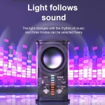 K07 Transparent Mecha Small Steel Cannon Bluetooth Speaker Sound and Light Rhythm TWS Series Wireless Audio, K07 (Orange), K07 (Black) - Image 11