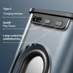 K07 Transparent Mecha Small Steel Cannon Bluetooth Speaker Sound and Light Rhythm TWS Series Wireless Audio, K07 (Orange), K07 (Black) - Image 13