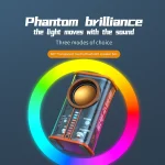 K07 Transparent Mecha Small Steel Cannon Bluetooth Speaker Sound and Light Rhythm TWS Series Wireless Audio, K07 (Orange), K07 (Black) - Image 5