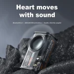 K07 Transparent Mecha Small Steel Cannon Bluetooth Speaker Sound and Light Rhythm TWS Series Wireless Audio, K07 (Orange), K07 (Black) - Image 10