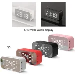 Outdoor Portable Card Bluetooth Speaker Small Clock Radio, G10 Black 1400mAh, G10 White 1400mAh, Q5 Black 1400mAh, Q5 White 1400mAh, Q5 Pink 1400mAh, Q5 Red 1400mAh, Q5 Pink 2800mAh - Image 2