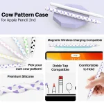 For Apple Pencil 2 AhaStyle PT65CW Silicone Pen Case Milk Cow Patterned Stylus Case - Image 7