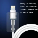 10pcs Square Transparent Data Cable Protective Sleeve Durable Break-Resistant Cable Winder - Image 4