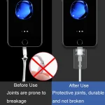 10pcs Square Transparent Data Cable Protective Sleeve Durable Break-Resistant Cable Winder - Image 6