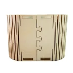 BT813X Solid Wood Ambient Light Wireless Bluetooth Speaker Home Night Light Wood Carving Pattern Audio, BT813X (Wood Color) - Image 3