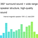 BT808 20W Desktop Computer Bluetooth Speaker 3D Stereo Sound Effect Home Speaker, BT808 (Black), BT808 (Silver Gray) - Image 5