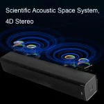 BT809S Desktop Long Gaming Bluetooth Speaker Computer USB Plug-in Intelligent Ambient Light Audio - Image 8