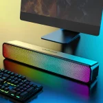 E-3562 Desktop Long Strip Multifunctional RGB Colorful Light Bluetooth Wireless Speaker, E-3562 (Black) - Image 11