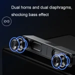 E-3562 Desktop Long Strip Multifunctional RGB Colorful Light Bluetooth Wireless Speaker, E-3562 (Black) - Image 6