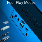 E-3562 Desktop Long Strip Multifunctional RGB Colorful Light Bluetooth Wireless Speaker, E-3562 (Black) - Image 9