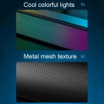 E-3562 Desktop Long Strip Multifunctional RGB Colorful Light Bluetooth Wireless Speaker, E-3562 (Black) - Image 10