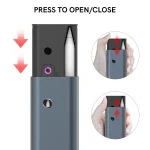 For Apple Pencil 1 / 2 AhaStyle PT145 Aluminum Storage Pen Case, PT145 (Silver), PT145 (Dark Gray) - Image 4