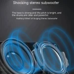 BT510 15W LED Clock Wireless Charging Bluetooth Speaker Multifunctional Smart Mirror Alarm Clock Audio, BT510 (White), BT510 (Iron Black) - Image 6