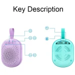AFK BT-513 TWS Mini Portable RGB Light Bluetooth Speaker 3D Sound Effect Waterproof Bluetooth Audio, BT-513 (Pink), BT-513 (Green), BT-513 (Blue), BT-513 (Light Blue) - Image 3
