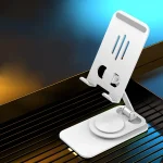 Desktop 360-degree Rotating Foldable Mobile Phone Holder, Carbon Steel White, Carbon Steel Black, Metal Silver, Metal Gray, Metal Purple