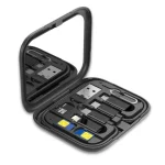 HE-C098 Multi-Functional USB Adapter Charging Cable Kit With Makeup Mirror & Phone Holder, HE-C098 Black, HE-C098 White