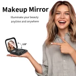 HE-C098 Multi-Functional USB Adapter Charging Cable Kit With Makeup Mirror & Phone Holder, HE-C098 Black, HE-C098 White - Image 6