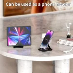 HE-C098 Multi-Functional USB Adapter Charging Cable Kit With Makeup Mirror & Phone Holder, HE-C098 Black, HE-C098 White - Image 8