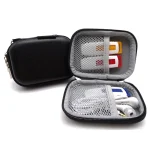 GHKJOK GH1803 EVA Data Cable U Disk Key Coin Wallet Mini Earphone Storage Box, GH1803 Black, GH1803 Red