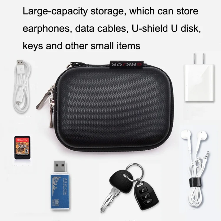 TBD06036864_B6.webp GHKJOK GH1803 EVA Data Cable U Disk Key Coin Wallet Mini Earphone Storage Box, GH1803 Black, GH1803 Red - Image 7