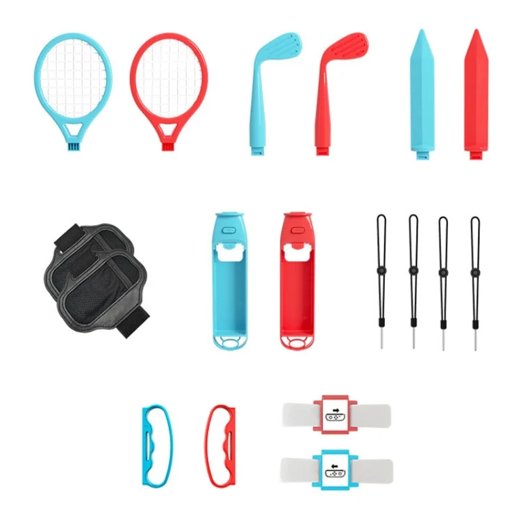 IPLAY HBS-506 For Switch 18 In 1 Lightsaber + Golf Racket + Grip Somatosensory Sports Set, IPLAY 18 In 1