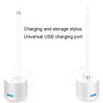 For Apple Pencil 1 USB Charging Adapter Metal Base With LED Indicator, A48 Silver, A48 Black, A48 Rose Gold - Image 4