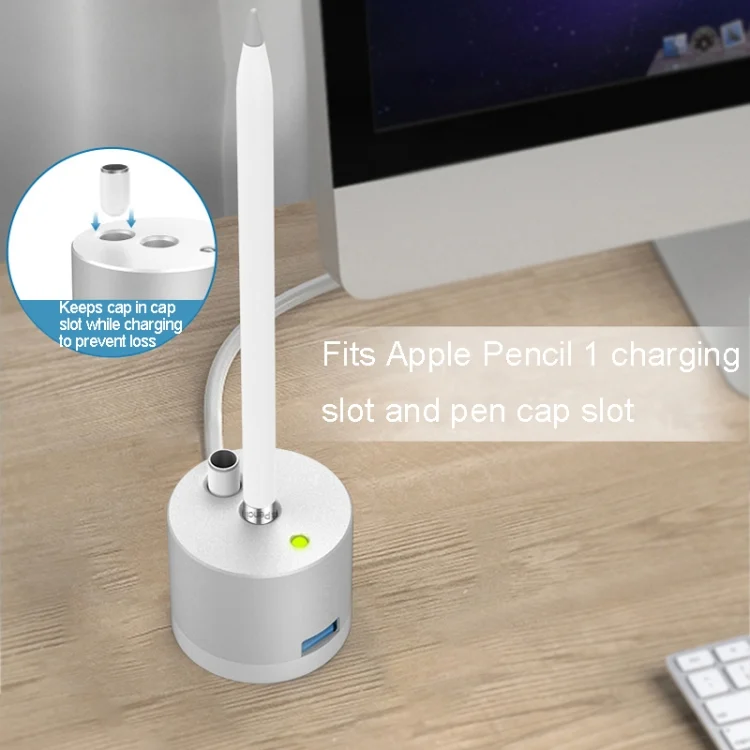 TBD06037667_B5.webp For Apple Pencil 1 USB Charging Adapter Metal Base With LED Indicator, A48 Silver, A48 Black, A48 Rose Gold - Image 6