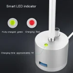 For Apple Pencil 1 USB Charging Adapter Metal Base With LED Indicator, A48 Silver, A48 Black, A48 Rose Gold - Image 7