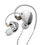 CVJ In Ear Wired Adjustment Switch Earphone, Silver, With Mic Silver, Black, With Mic Black
