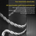 CVJ In Ear Wired Adjustment Switch Earphone, Silver, With Mic Silver, Black, With Mic Black - Image 5