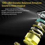 CVJ In Ear Wired Adjustment Switch Earphone, Silver, With Mic Silver, Black, With Mic Black - Image 7