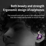 CVJ In Ear Wired Round Holes Universal Game Earphone, Green, Purple, Black - Image 10