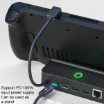 For Steam Deck Expansion Dock With Light Silicone Anti-Slip Base, ALST661 USB3.0+USB2.0 x 2, ALST660  Net Port Version USB2.0 x 2 - Image 5