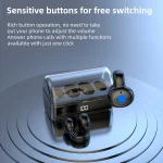 Ear Clip Type Sound Conduction Concept Bluetooth Earphone With Digital Display Charging Compartment, FK8 Blue, FK8 Black, FK8 White - Image 2