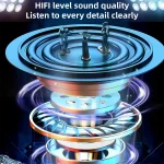 Ear Clip Type Sound Conduction Concept Bluetooth Earphone With Digital Display Charging Compartment, FK8 Blue, FK8 Black, FK8 White - Image 7