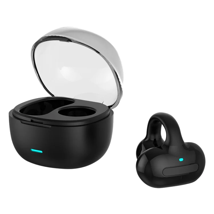 Ear Clip Type With Charging Warehouse Touch Bone Conduction Bluetooth Earphone, Black, Grey, Pink, Blue, Skin Color, Purple