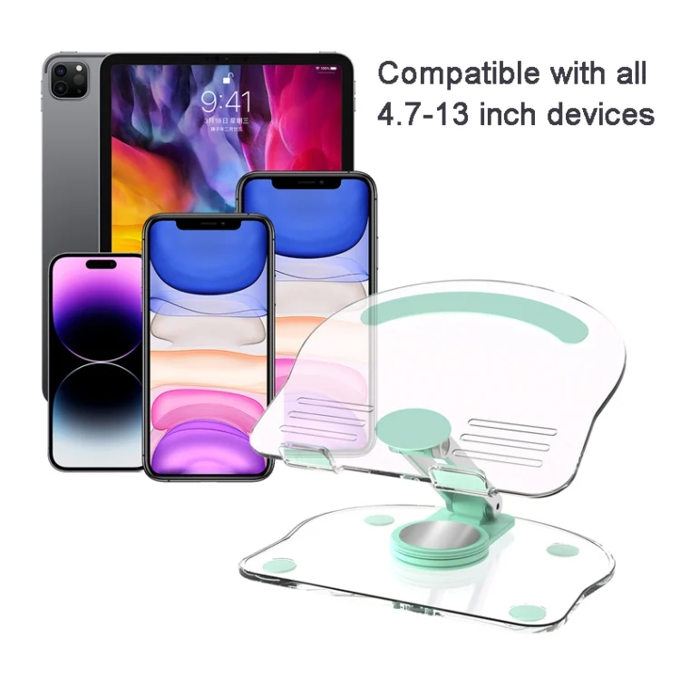 TBD06038466_B3.webp KF-Z11 Acrylic Tablet PC Mobile Phone Bracket Desktop Rotating Foldable Lazy Non-slip Phone Support Frame, KF-Z11 (Black), KF-Z11 (White), KF-Z11 (Pink), KF-Z11 (Green) - Image 4