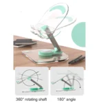KF-Z11 Acrylic Tablet PC Mobile Phone Bracket Desktop Rotating Foldable Lazy Non-slip Phone Support Frame, KF-Z11 (Black), KF-Z11 (White), KF-Z11 (Pink), KF-Z11 (Green) - Image 5
