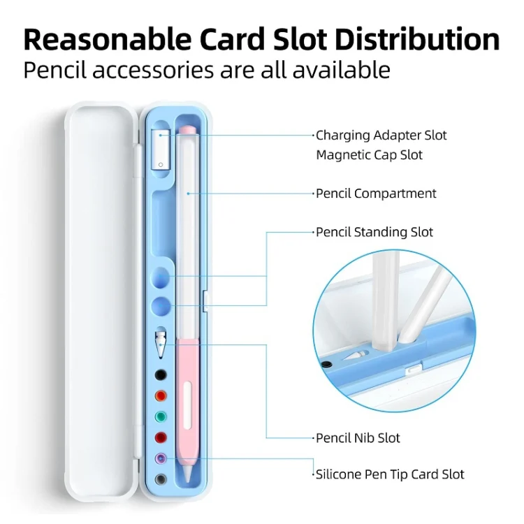 TBD06038633_B2.webp For Apple Pencil 1/2 Capacitance Pen Adapter Accessory Storage Box - Image 3