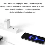 Original Xiaomi 67W GaN 1C+1A Dual Port Smart Fast Charger, US Plug, MDY-14 - Image 4